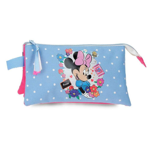 Picture of MINNIE MOUSE FLOWERS 3 COMPARTMENT PENCIL CASE